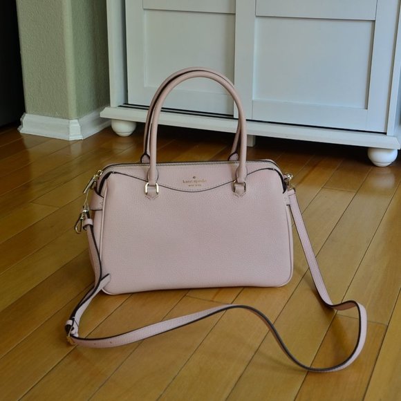 kate spade Handbags - Kate Spade Mini Pebbled Leather Satchel Rose Smoke